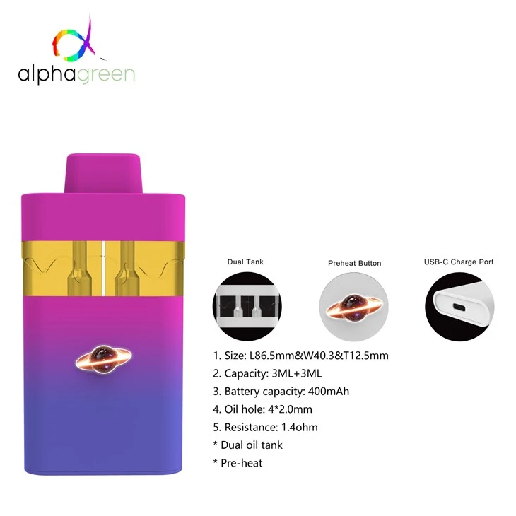 Dual Flavors 3+3ml Or 2+2ml Disposable Vape Pen Vape Pod AD2960D ｜ AD2940D